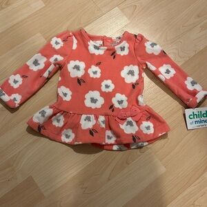 Carter’s Baby Girl Fleece Floral Top 12M